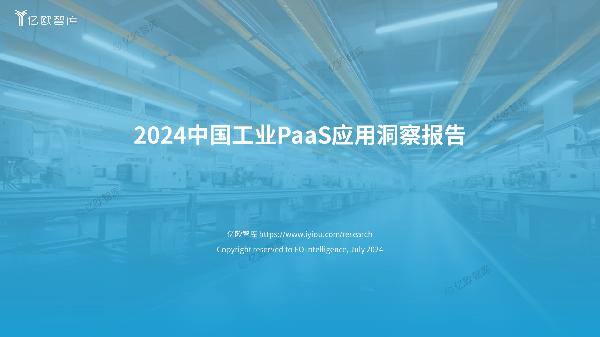 2024中国工业PaaS应用洞察报告